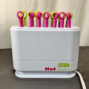 Conair Hot Sticks Hairsetter Roller System Curlers Set of 14 Works Complete EUC